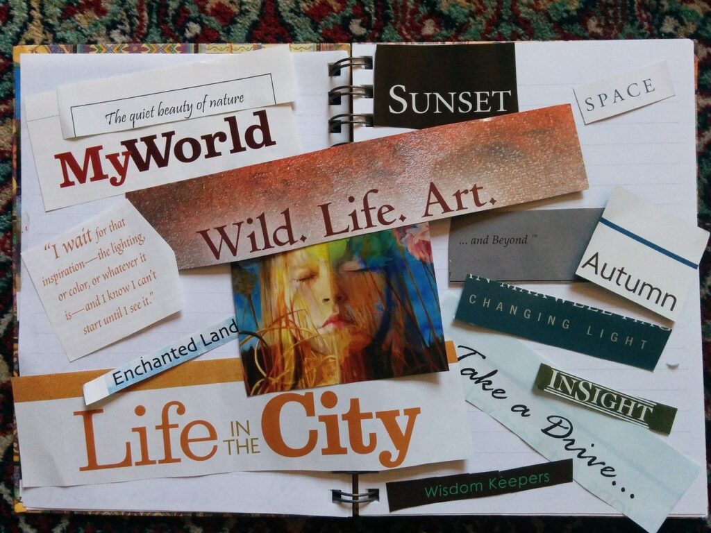 visualize the future using a vision board 